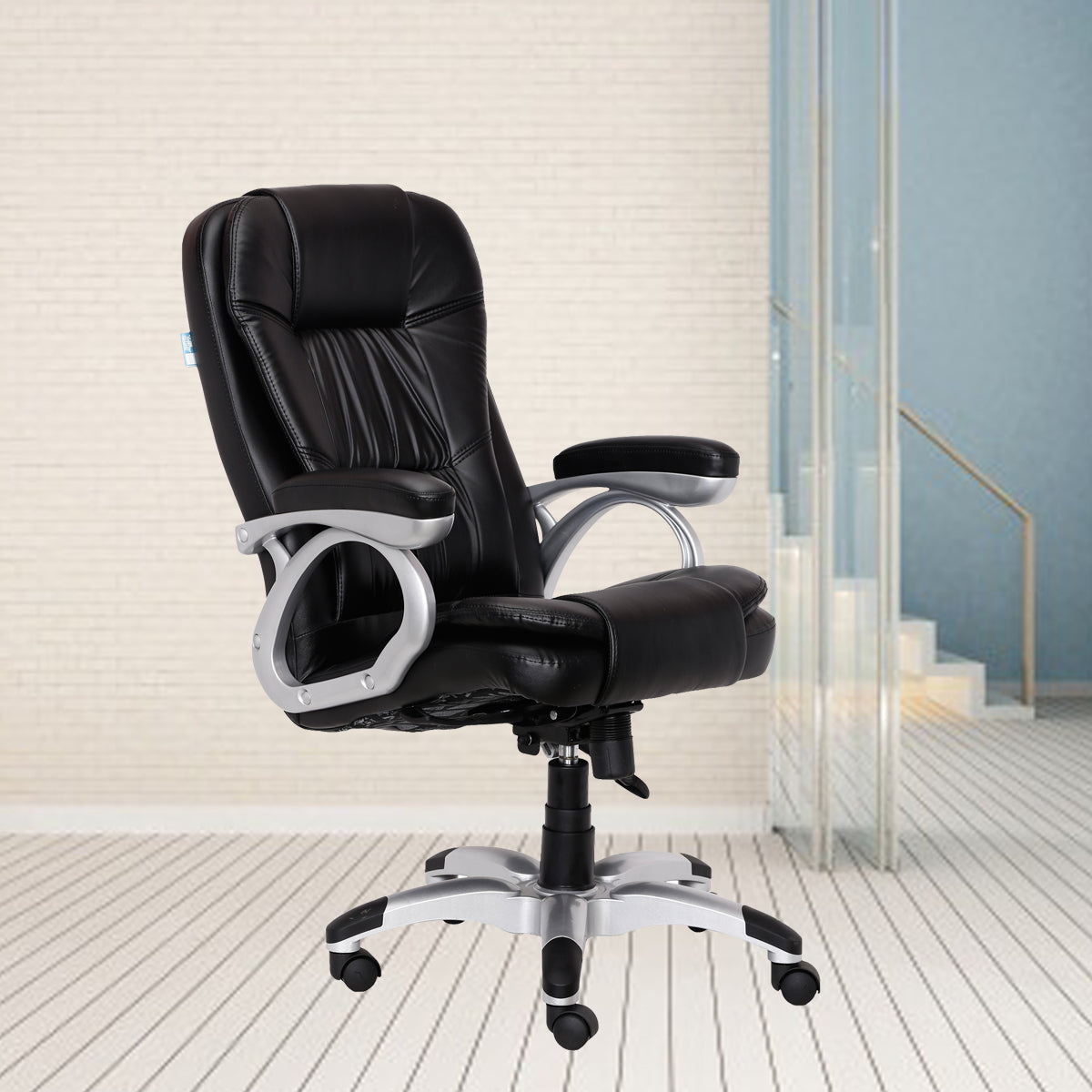 Ergonomiczny fotel biurowy ze skóry ekologicznej