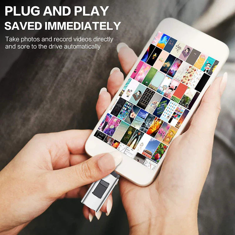 PAMIĘĆ USB DO WSZYSTKICH TELEFONÓW KOMÓRKOWYCH 128 GB
