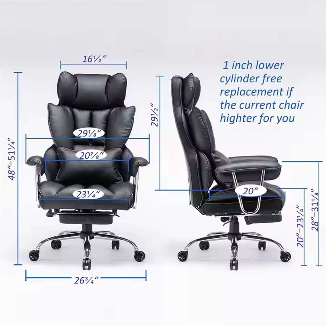Ergonomiczny fotel biurowy z wysokim oparciem