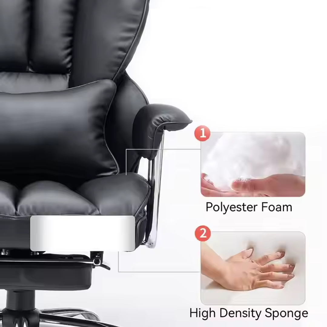 Ergonomiczny fotel biurowy z wysokim oparciem