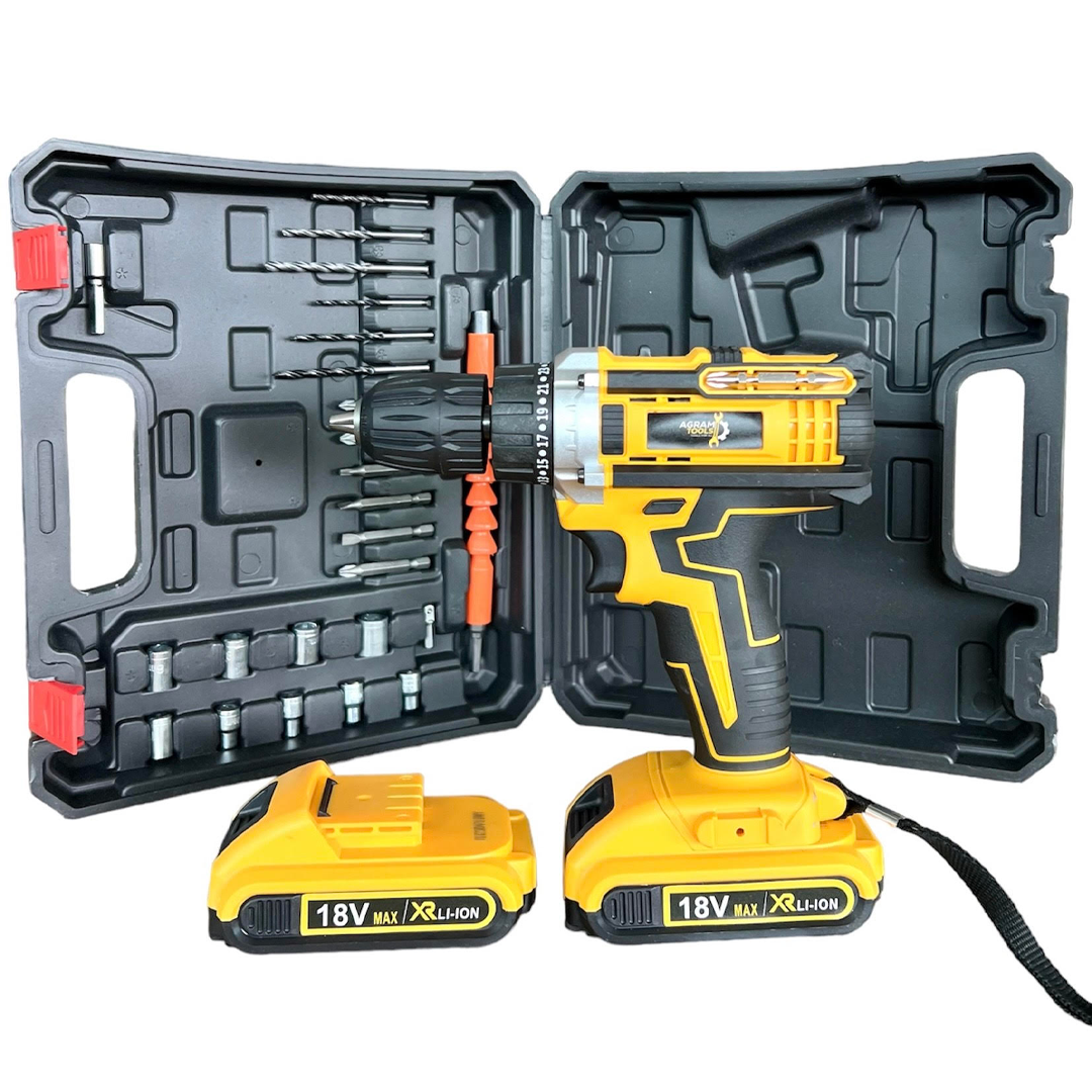 Oryginalna wiertarka akumulatorowa Agram Tools® z wiertłami