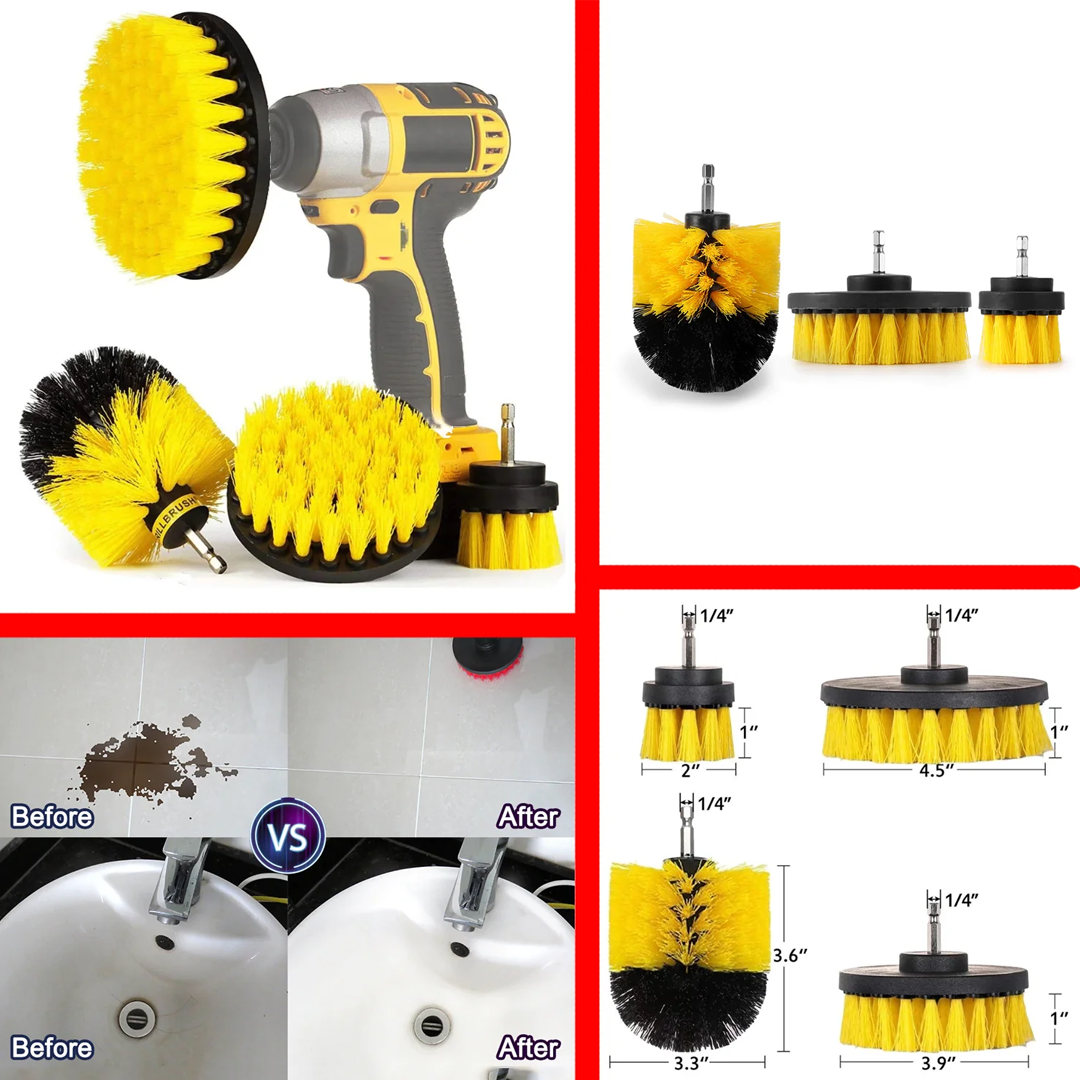 Wiertarko-wkrętarka akumulatorowa Agram Tools® z wiertłami + szczotki czyszczące - nasadka wiertarska