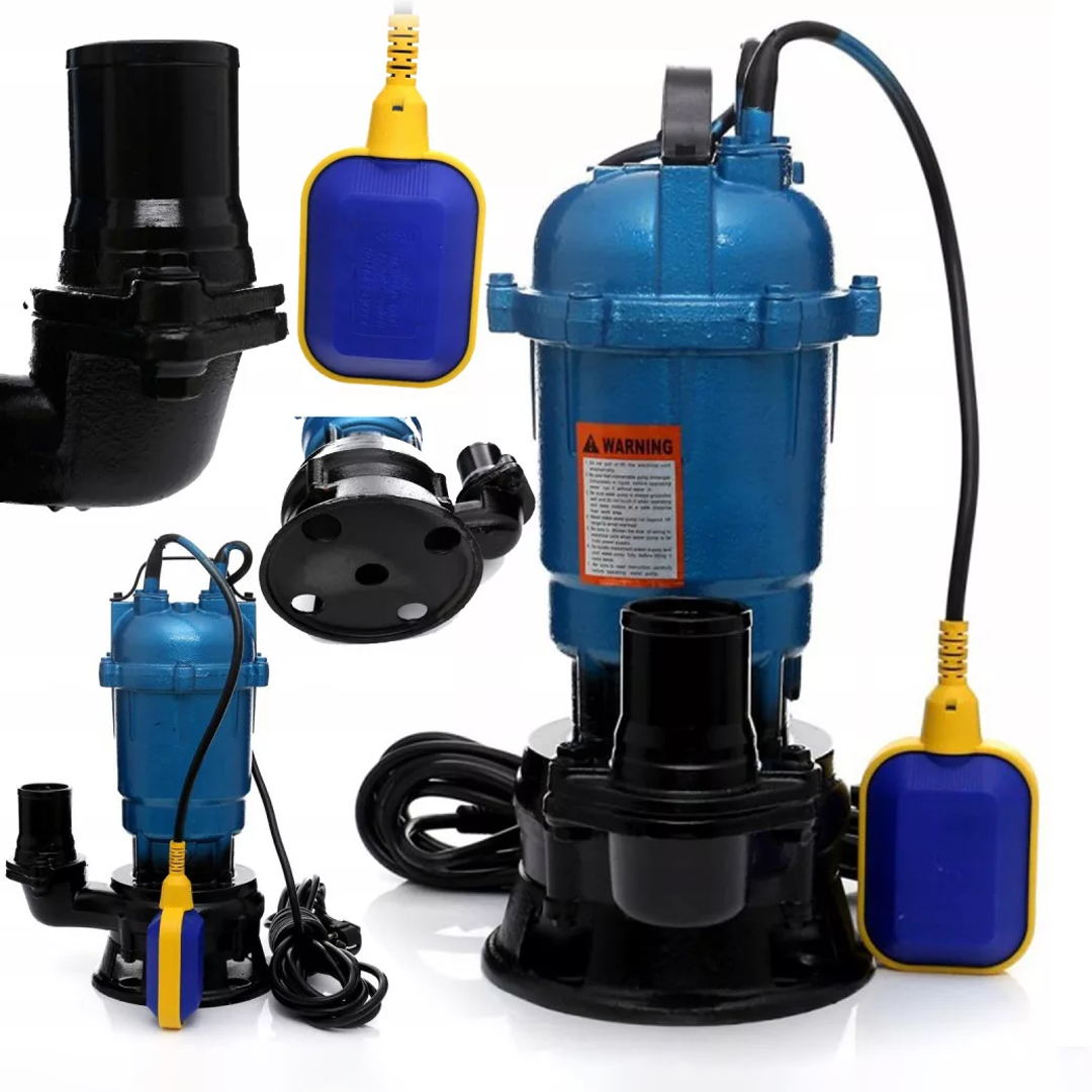 Pompa zatapialna/hydrofon do brudnej wody z kruszarką i pływakiem - 2850W