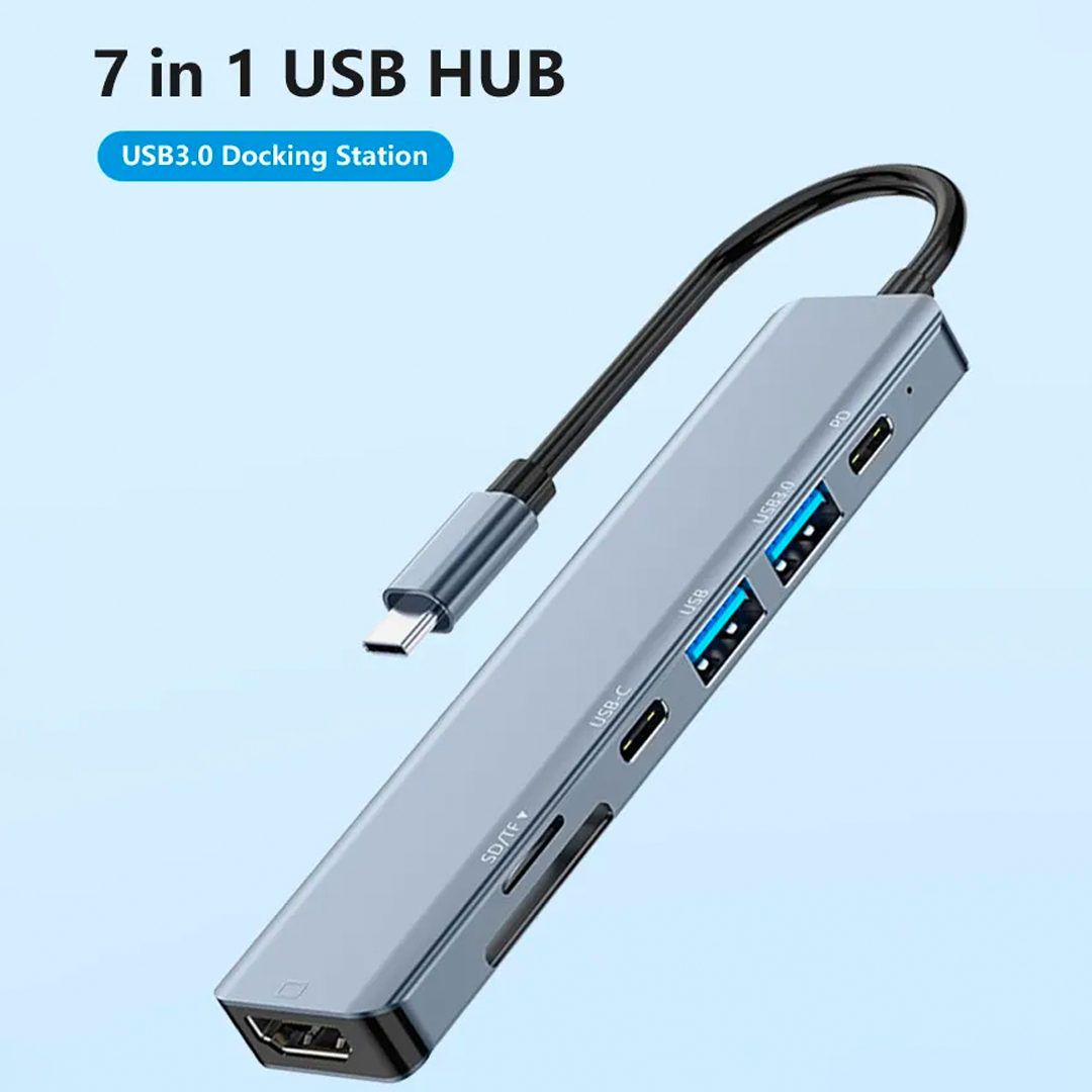 Wielofunkcyjny koncentrator USB 7 w 1