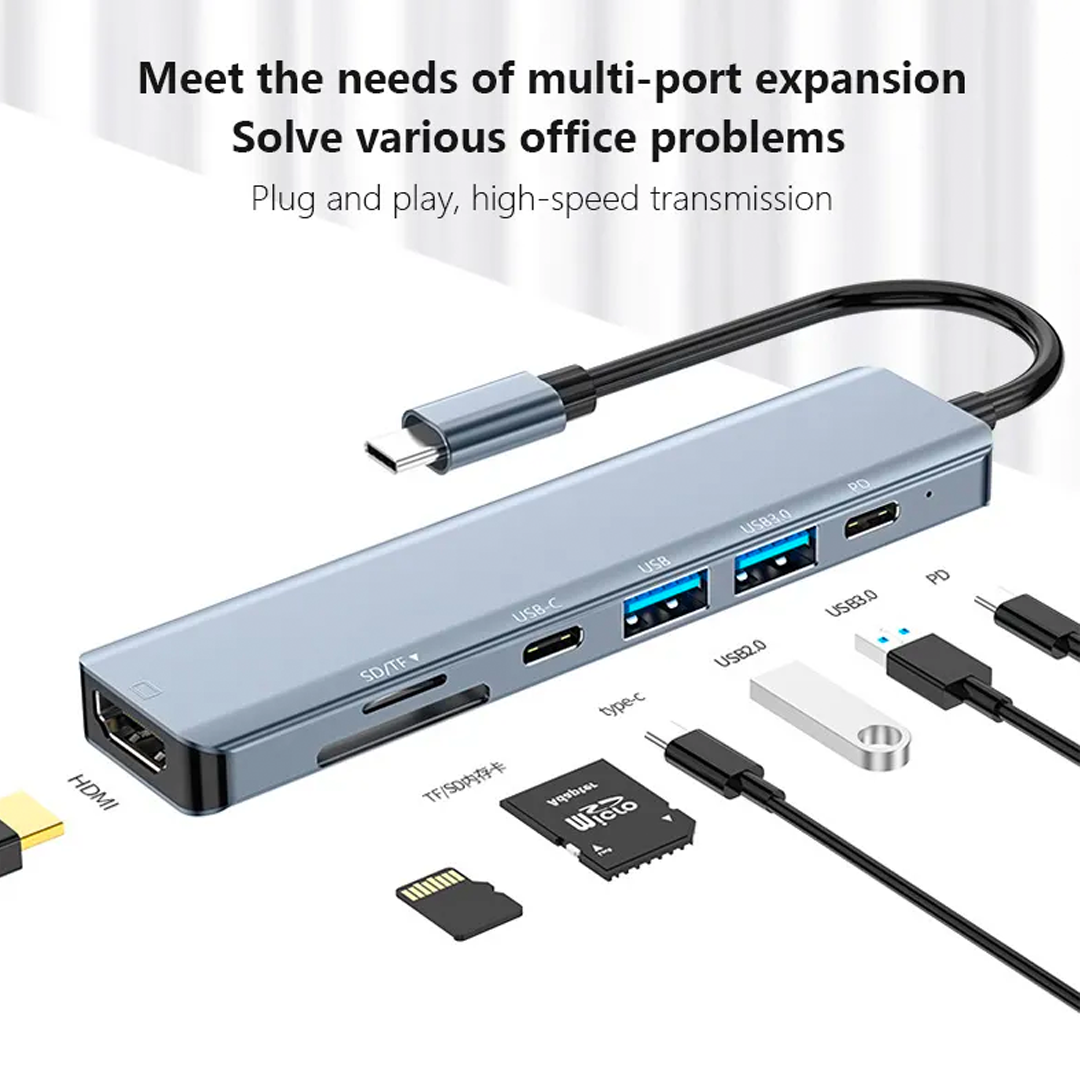 Wielofunkcyjny koncentrator USB 7 w 1